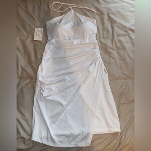 Klassy Network White Halter Neck Dress